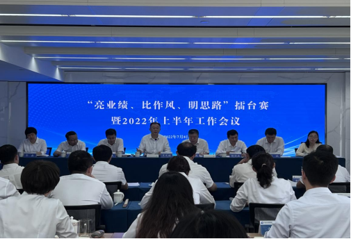青島城發(fā)集團召開“亮業(yè)績、比作風、明思路”擂臺賽暨2022年上半年工作會議
